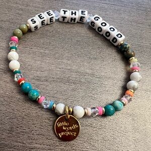 Little Words Project Beaded "See The Good" Multicolor Bracelet